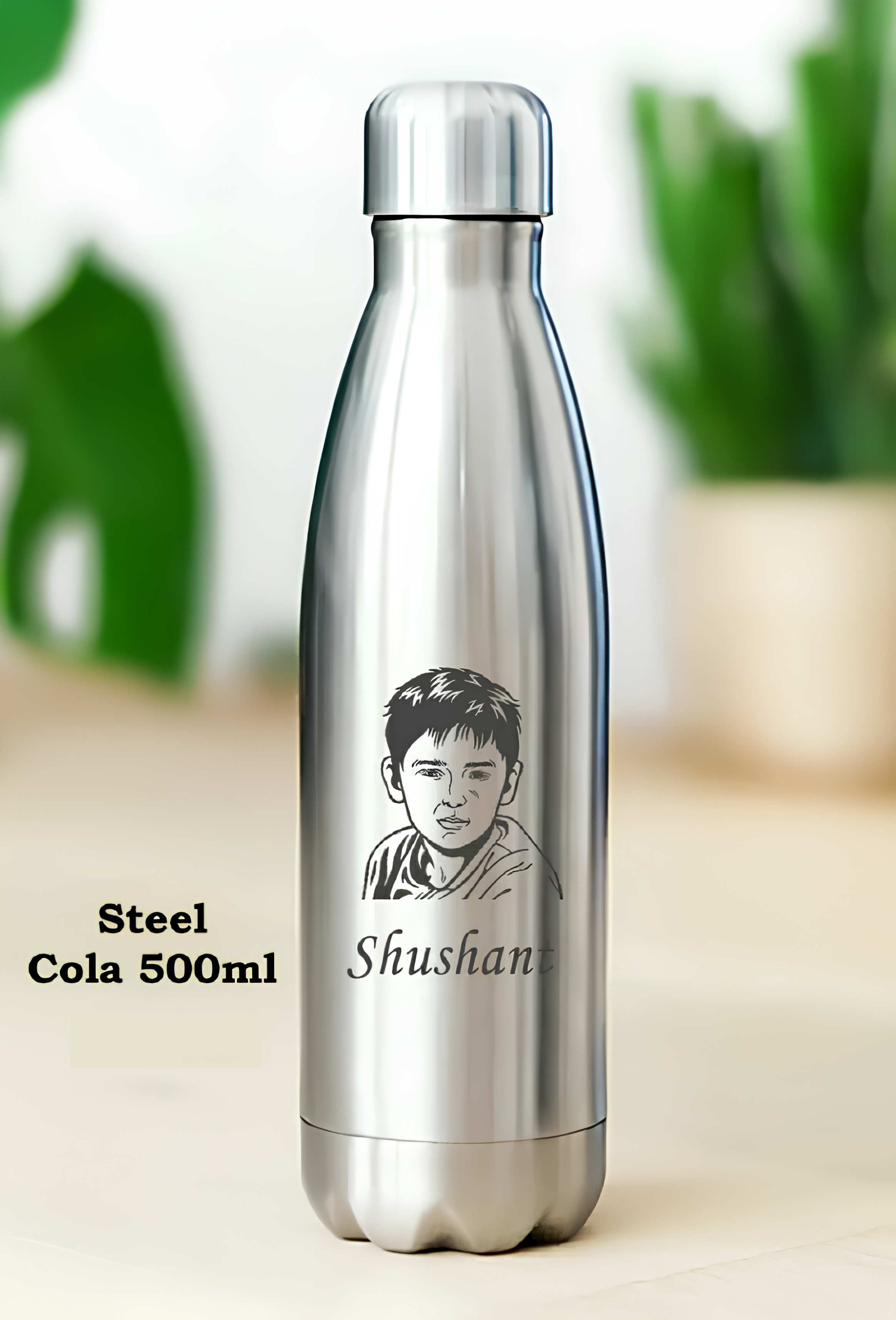 Steel Cola 500ml Water Bottle With Engraving