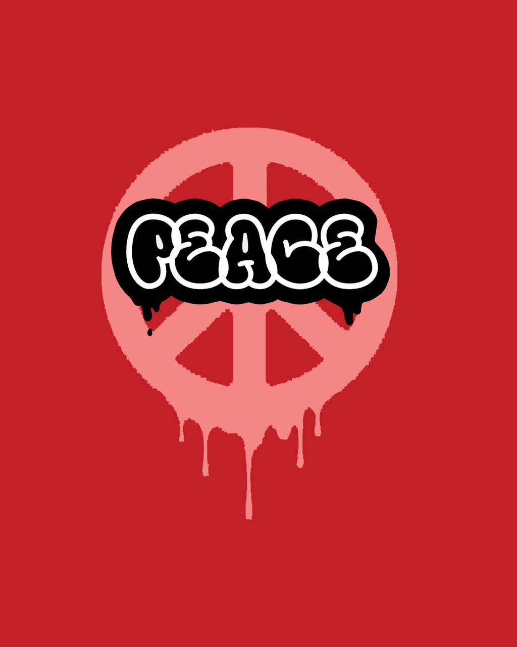 Dripping Peace Oversized Tee - Mutant